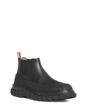 Thom Browne Brogued Chelsea Duck Boot - Black