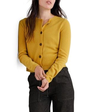 Seasalt Cornwall Tern Tide Merino Wool Blend Cardigan - Yellow