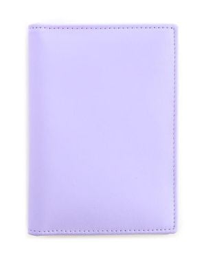 ROYCE New York Rfid Leather Vaccine Card & Passport Holder - Purple