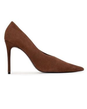 Black Suede Studio Jona 100 Suede Pump - Brown