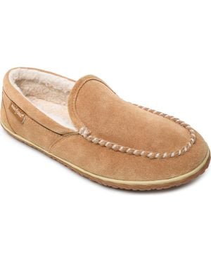 Minnetonka Tilden Faux Shearling Lined Slipper - Natural