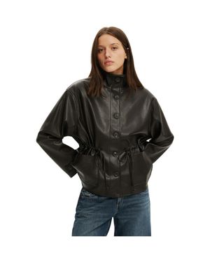 Cotton On Eli Faux Leather Parka - Black