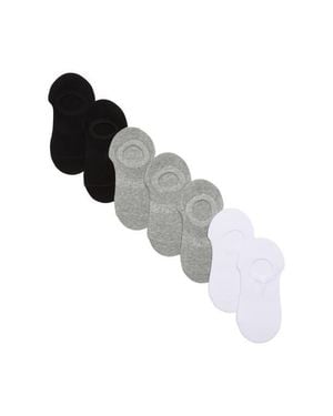 Memoi 7-Pair No Show Sneaker Liner Socks - Black