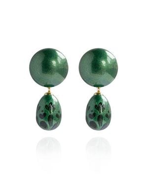 Saule Label Calista Earrings - Green