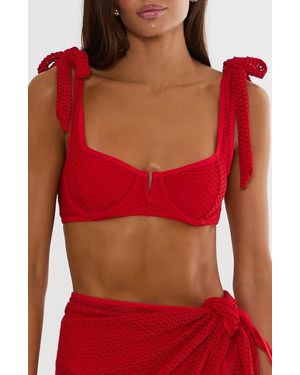 Beach Riot Blair Underwire Crochet Bikini Top - Red