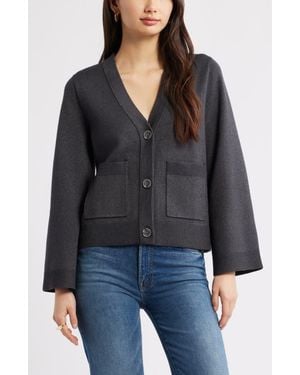 Open Edit Wide Sleeve Cardigan - Black