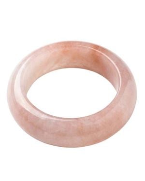 seree Peach Blossom Jade Stone Ring - Pink