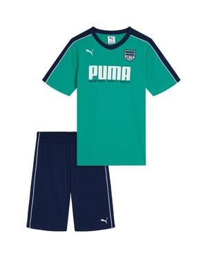 PUMA Kids' Logo Graphic T-Shirt & Shorts Set - Green