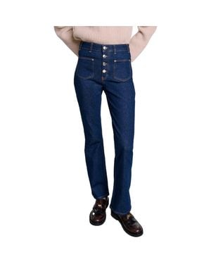 Maje Denim Jeans With Pockets - Blue