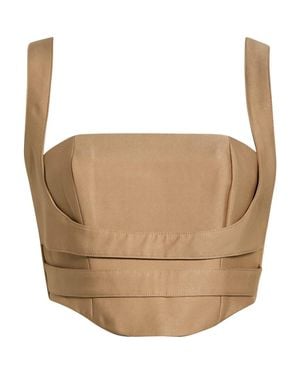 AFRM Kendra Layered Crop Bustier Top - Brown