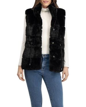 Lyla Grant Fur-Free Rex Rabbit (Faux Fur) Vest - Black