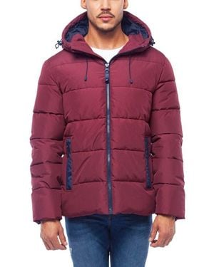 Rokka&Rolla Heavyweight Thermal Heat Puffer Jacket - Red