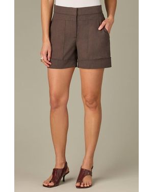 Wit & Wisdom Seam Detail Shorts - Brown