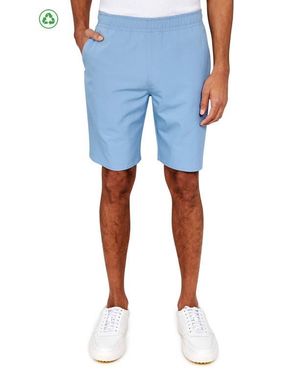 Con.struct Regular Fit Solid Recycled Performance Drawstring Golf Shorts - Blue