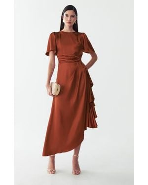 Willa Narissa Midi Dress - Brown