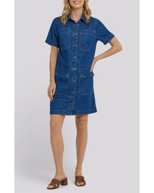 NYDJ Denim Utility Dress - Blue