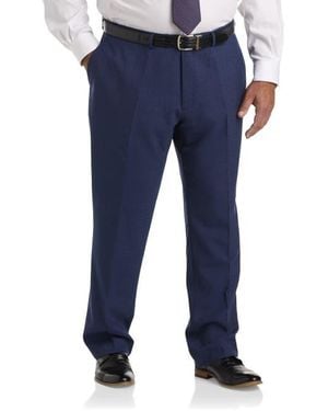 JV Reflex Big & Tall Textured Suit Pants - Blue