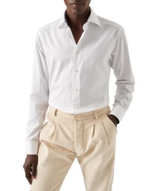 Eton Contemporary Fit Organic Cotton Dress Shirt - White