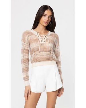 Generation Love Samantha Stripe Sweater - White