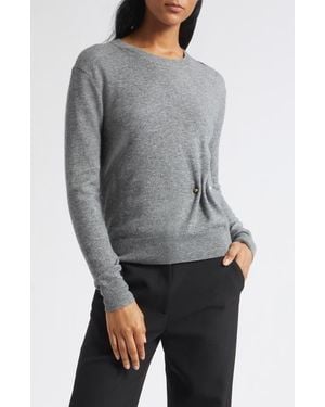 Veronica Beard Frankie Crewneck Sweater - Gray