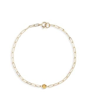 Anzie Bezel Pendant Bracelet - White