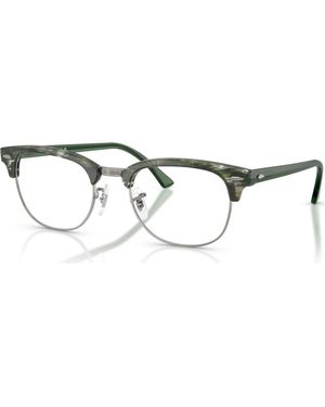 Ray-Ban 51Mm Square Optical Glasses - Metallic