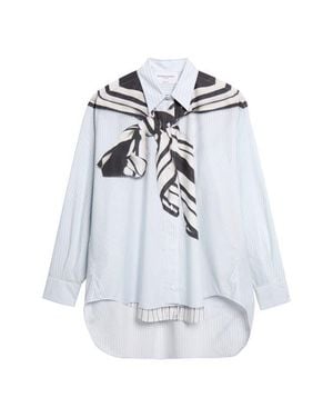 Brandon Maxwell The Keegan Trompe L'Oeil Button-Up Shirt - White