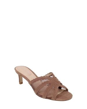 Pelle Moda Vione Kitten Heel Slide Sandal - Brown