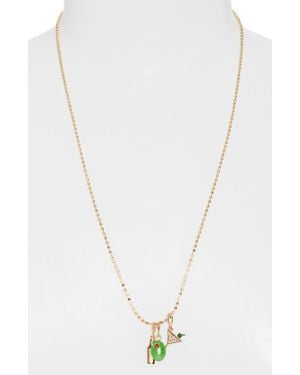 BaubleBar Pimento Momento Charm Necklace - White
