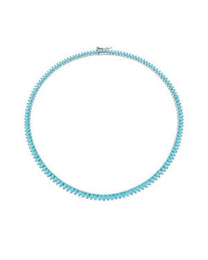 Native Gem Symphony Teardrop Tennis Necklace - Blue