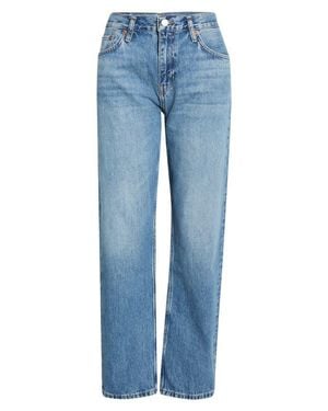 RE/DONE Blondie Mid Rise Ankle Straight Leg Jeans - Blue