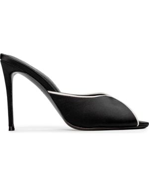 Black Suede Studio Amelia 100 Mule - Black
