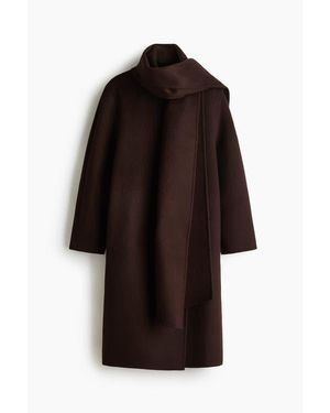 H&M Handmade Wool-Blend Coat - Brown