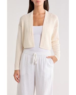 Marine Layer Anacapa Open Stitch Cotton Cardigan - Natural