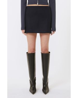 Sportmax Poggio Virgin Wool Miniskirt - Black