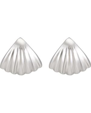 st. Moran Statement Palm Hoop Earrings - White