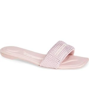 Alexander Wang Vy Crystal Embellished Slide Sandal - Pink