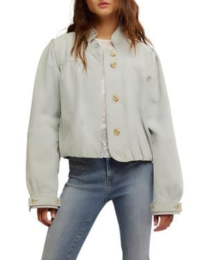 Free People Nimbus Suede Jacket - Gray