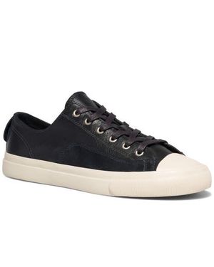PF Flyers All-American Luxe Low-Top Leather & Suede Sneaker - Black
