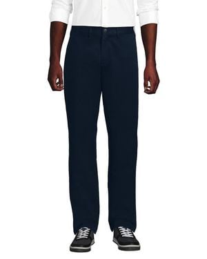 Lands' End Travel Kit Comfort Waist Classic Fit Chino Pant - Blue