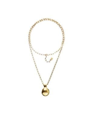 Uno De 50 18K-Plated Long Necklace With Large Dial - Blue