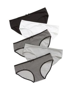 Nordstrom Kids' Assorted 5-Pack Hipster Briefs - Gray