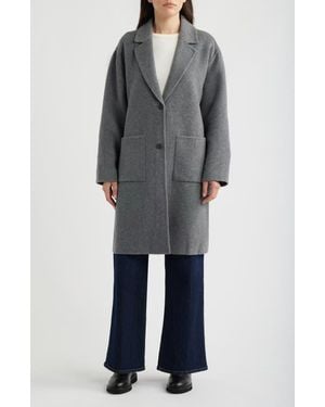 Eileen Fisher Long Wool Coat - Gray