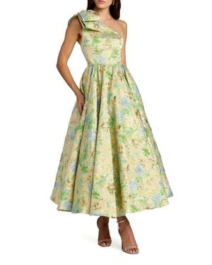 green emerald velvet dress Long Green Print Formal Dress: Mac Duggal 68787 Green Multi / Medium main image 0