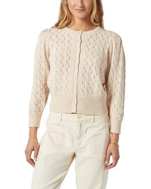 Joie Wilsale Pointelle Cotton & Linen Cardigan - Natural