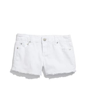Tractr Frayed Shorts - White