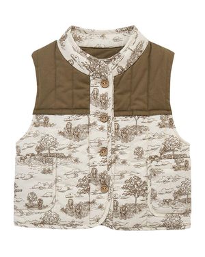 Milkbarn Quilted Vest - Metallic