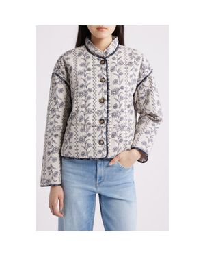 Ilse Jacobsen Ottoma Floral Quilted Cotton Jacket - Gray