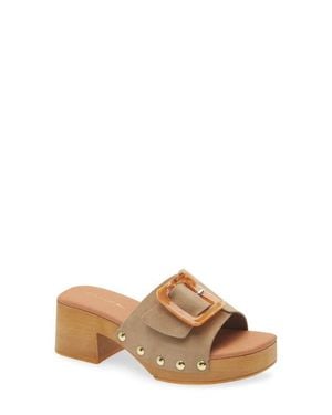 Chocolat Blu Lio Platform Slide Sandal - Brown