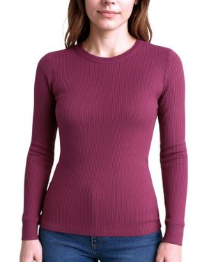 Watson's Therma Rib Long Sleeve Thermal Crew - Purple